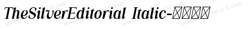 TheSilverEditorial Italic字体转换